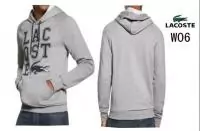 pas cher lacoste veste mode hommes 2019U hoodie coton w06 gris